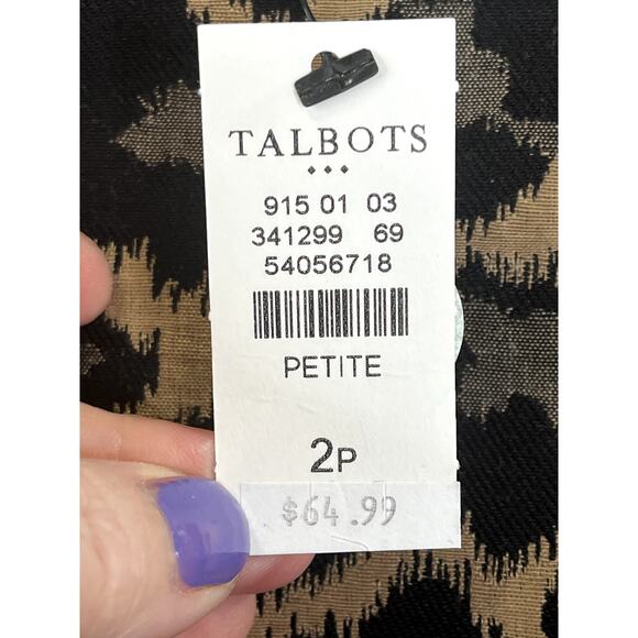 NWT Talbots animal print skirt, size 2P - Picture 8 of 10